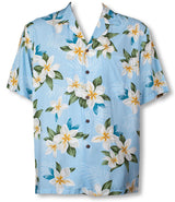 Plumeria Shower men's Hawaiian shirt