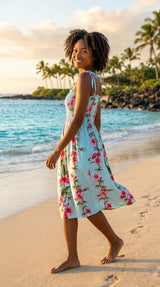 Plumeria Bamboo Panel Smocked Tube Dress — Women's Sun Dresses — MauiShirts (view 12)