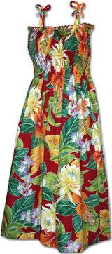Polynesian Bouquet Smocked Dress