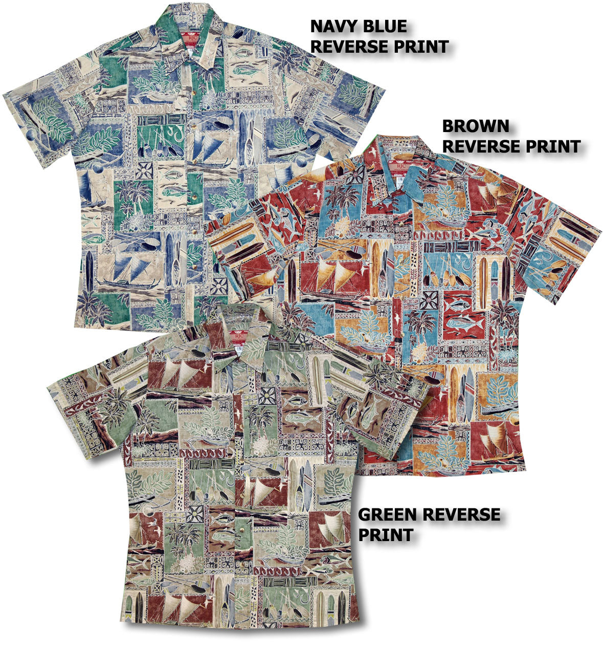 Polynesian Life Cycle Men's Reverse print aloha Shirt