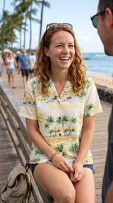 Polynesian Island Women's Hawaiian Camp Shirt — Womens Cotton Shirts — RJC