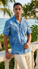 Graceful Fern men's vintage — Men's Cotton Shirts — MauiShirts (view 3)
