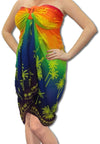 Rainbow Sheer Palm Tree Full Size Terivoile Sarong