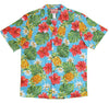Red Hibiscus Golden Pineapples Men's Shirt