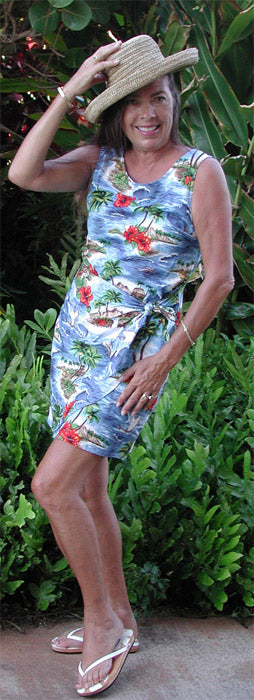 Red Hibiscus Island Sarong