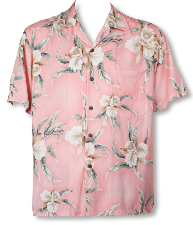 Retro Orchid men's Hawaiian shirt