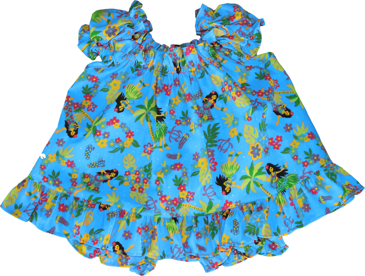 Hula Girl Fun II Puff Sleeve 2pc