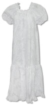 Rose Lei Panel Girl's Lei Day White Dress