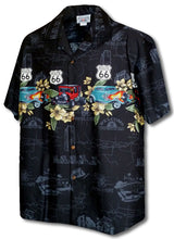 Rt 66 Flaming Roadsters Plumeria Men's Shirt