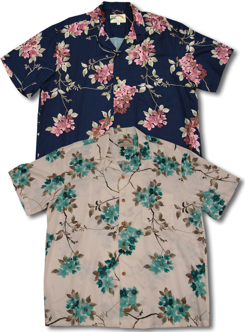 Sakura Cherry Blossom Men's Paradise Found Aloha Shirt