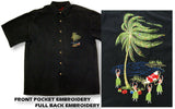 Santa's Hula Lounge Embroidered Shirt