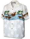 Santa Turtle Sleigh Cotton Christmas Shirt