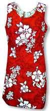 Shadow White Hibiscus Women's Sheath Dress