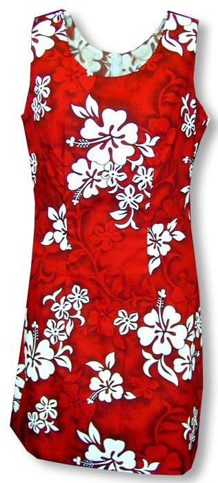 Shadow White Hibiscus Women's Sheath Dress