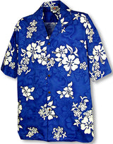 Shadow White Hibiscus Boy's Shirt
