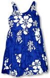 Shadow White Hibiscus Girl's Bungee Dress