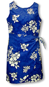 Shadow White Hibiscus Sarong