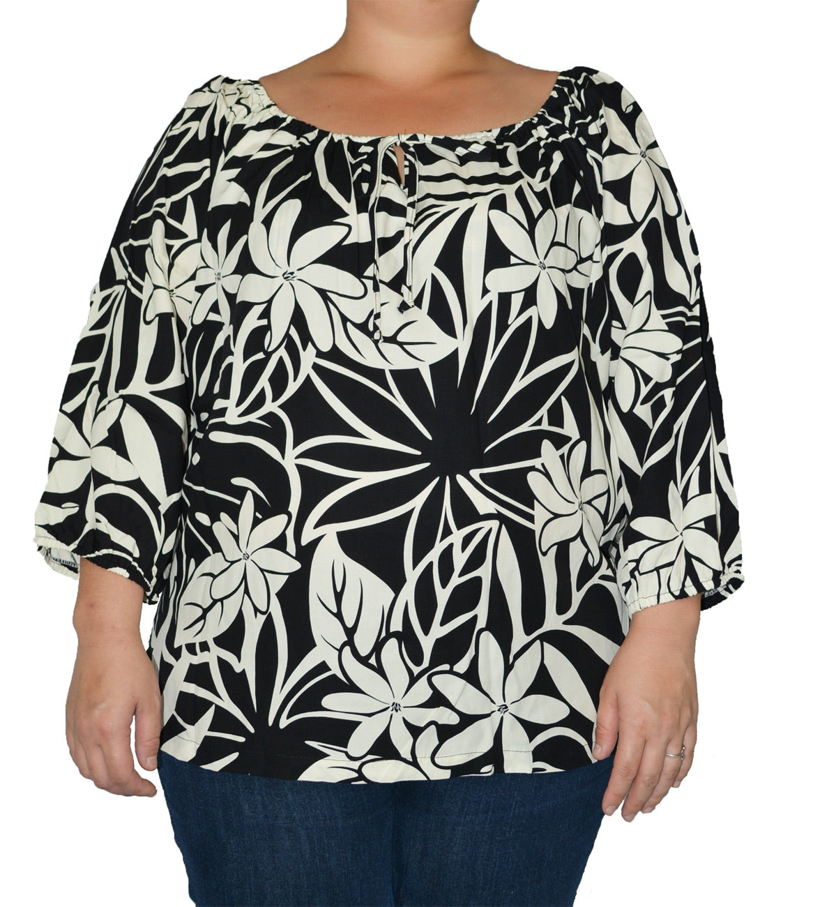 April Blooms women's peasant blouse