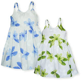 Single Tone Plumeria Girl's Bungee Dress
