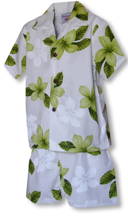 Single Tone Plumeria Boy's 2pc