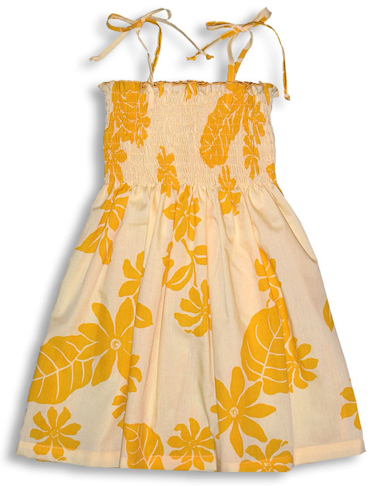 tiare monstera girl's elastic tube dress