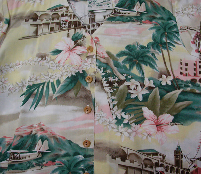 South Pacific Collarless Blouse
