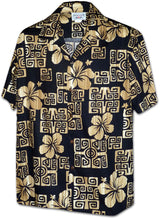 South Sea Tattoo Hibiscus Men's Shirt s
