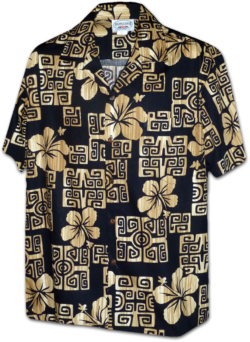 South Sea Tattoo Hibiscus Men's Shirt s