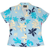 Spring Floral Womens Fitted Blouse