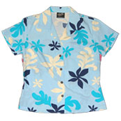 Spring Floral Womens Fitted Blouse