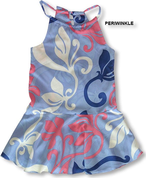 Summer Wind Girl's Drop Waist Halter Dress
