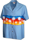 Sunset Chest Band men's cotton aloha shirt