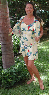 Tropical Parrots Empire Fit Princess Flared
