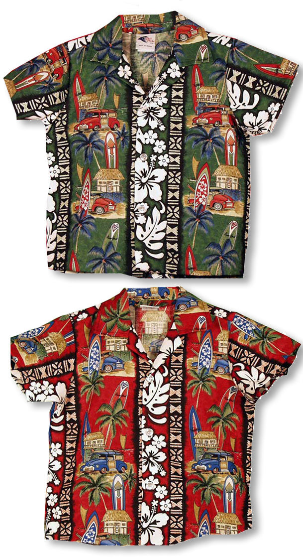 Surfboard Woodie Boy's Shirt