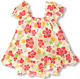 Swirly Hibiscus Puff Sleeve 2pc