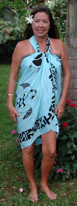 Tahitian Honu Sarong Pareo