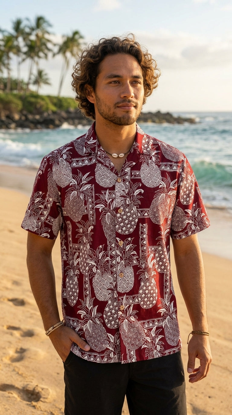 Tapa Pineapple Waimea Casuals Men's