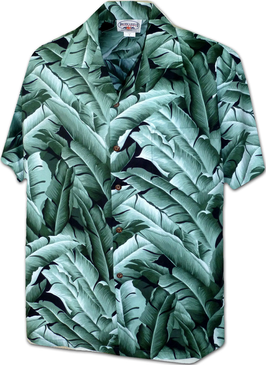 Thick as Leaves Mens Cotton aloha shirt