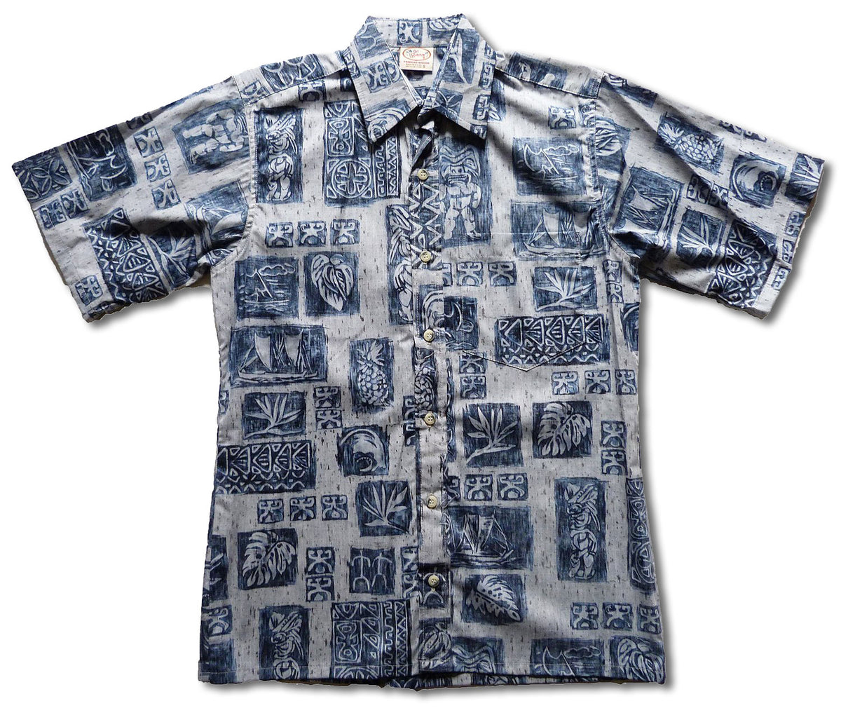 Tiki Tonal Men's Reverse Print Cotton Shirt