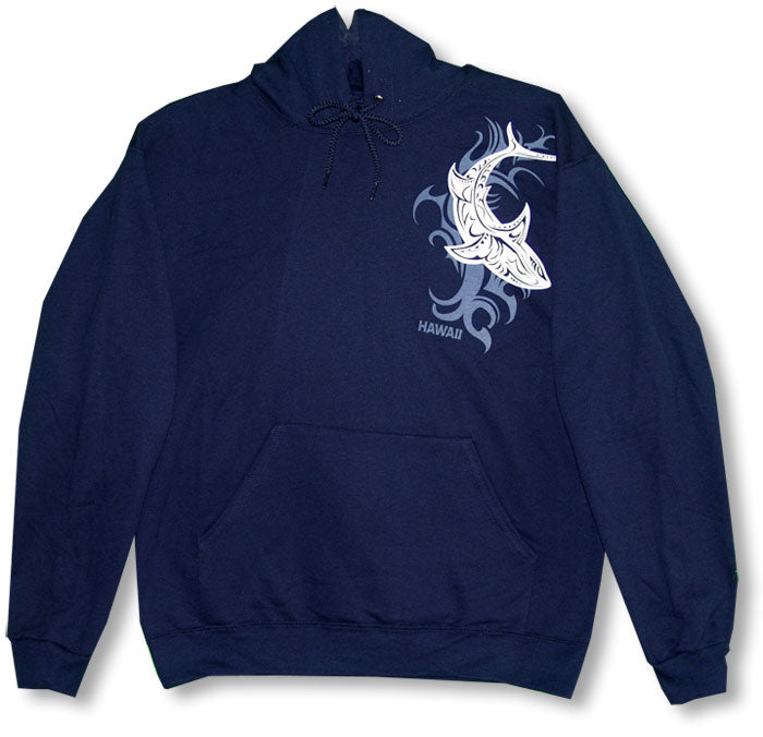 Tribal Shark Pullover Hoodie Sweatshirt