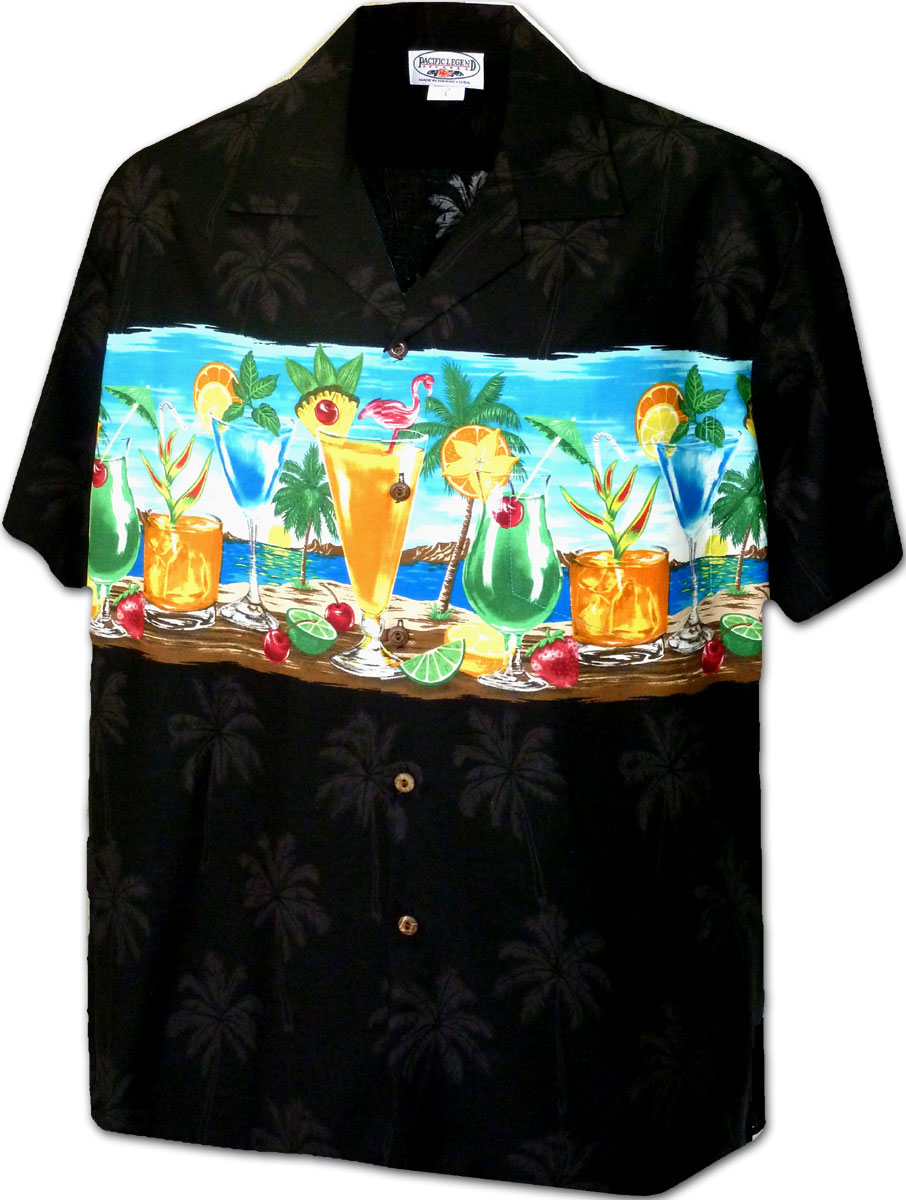 Tropical Cocktails Cotton Aloha Shirt