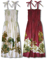 Tropical Fan Tree Smocked Tube Dress