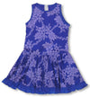 Tropical Garden Lei Girl's Drop Waist Ruffle Dress