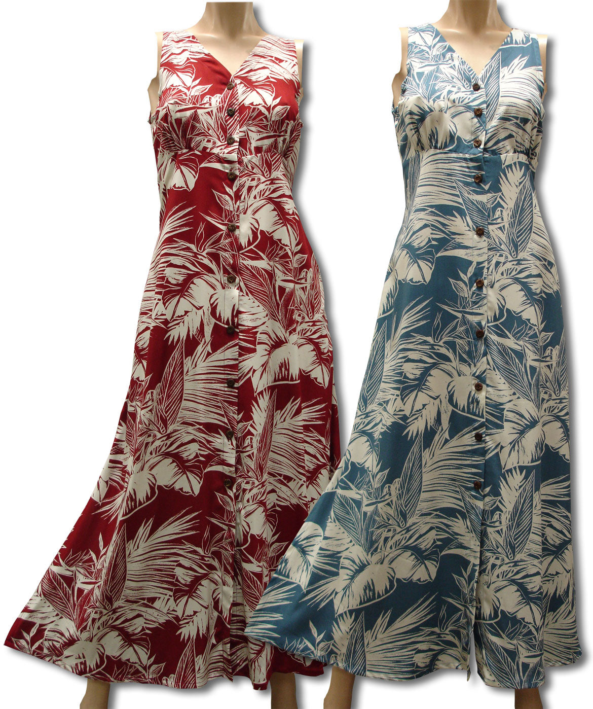 Tropical Jungle Button Front Long Tank