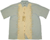 Tropical Trees Men's Embroidered Rayon Polyester Shirt