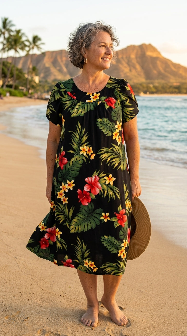 RJC Women's Tropical Summer Muumuu Dress