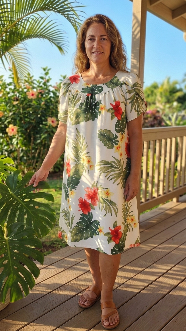 RJC Women's Tropical Summer Muumuu Dress