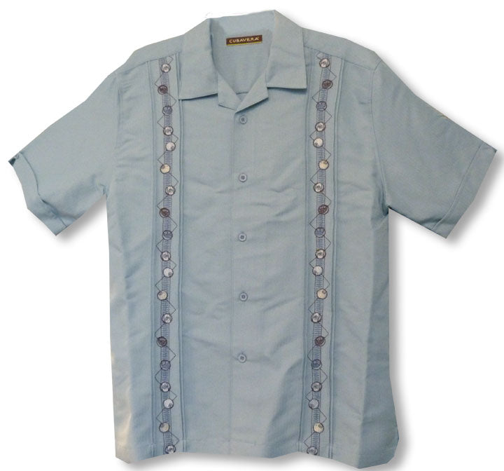 Men's Billiard Ball Embroidery Tuck Front Panel