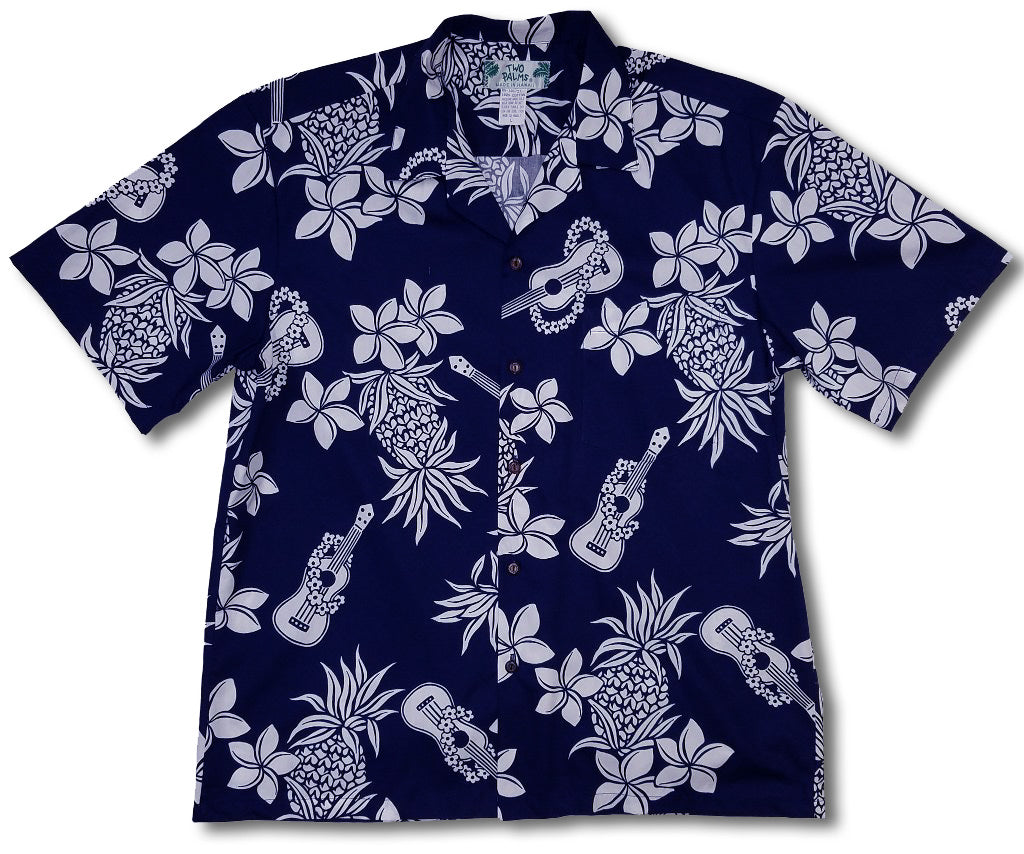 Ukulele Pineapplemen's Hawaiian shirt