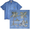 Ukulele Palm Men's Embroidered Shirt